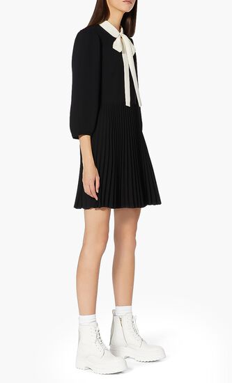 Pleated Collared Dress