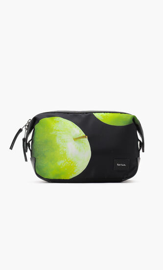 Green Apple Print Travel Pouch