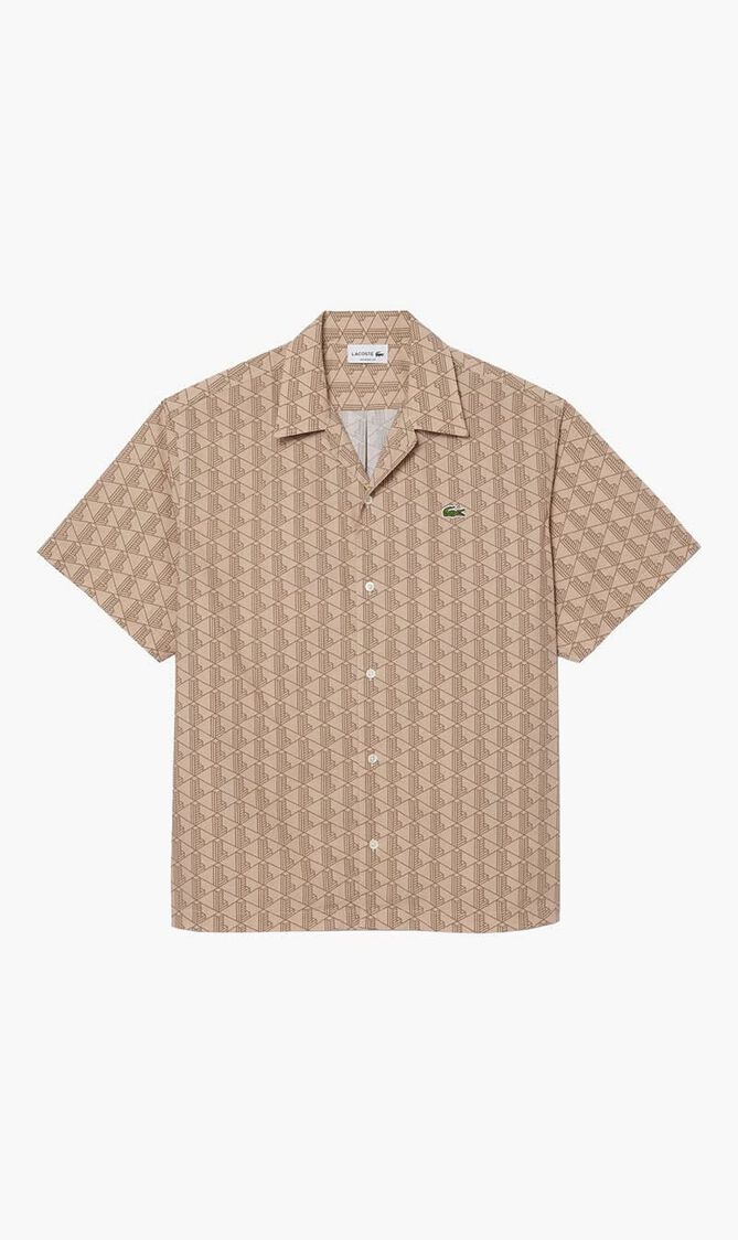 Short Sleeved Monogram Print Shirt