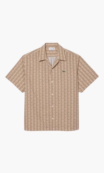 Short Sleeved Monogram Print Shirt