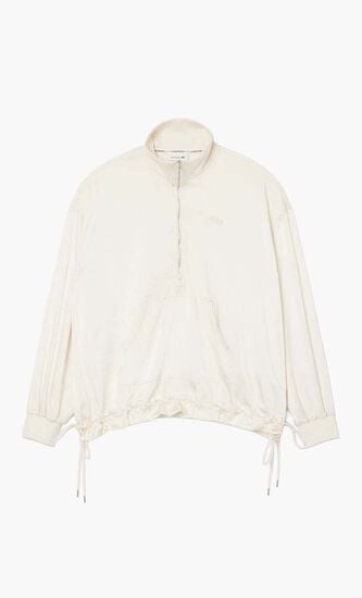 High Zipped Neck Oversized Popover Jacket