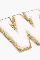 Chenille Sparkle Letter 'W' patch