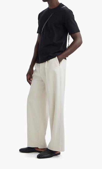 Woven leather slippers