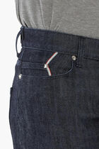 بنطال جينز بحافة مطوية