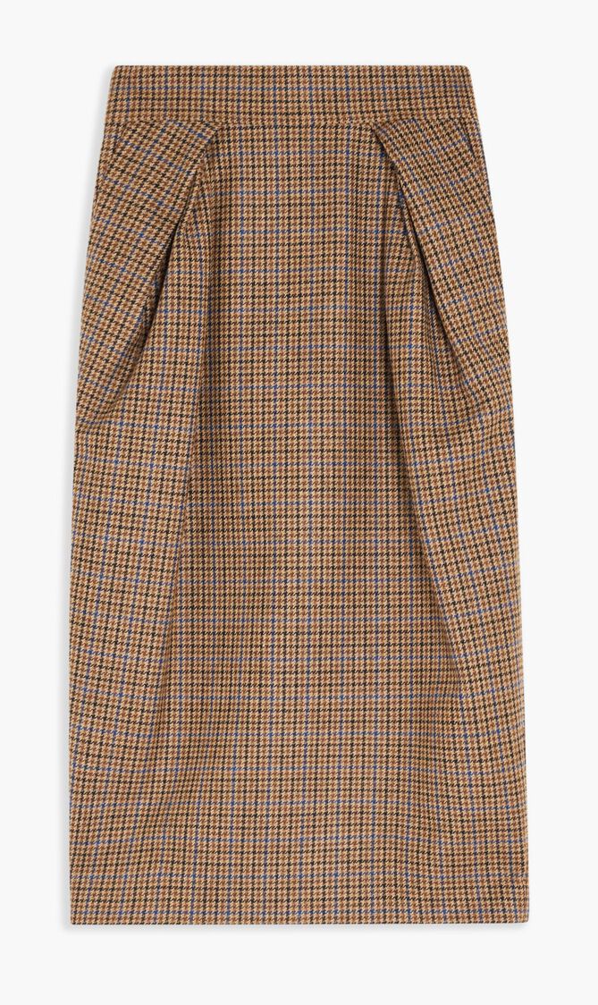 AVP WOOL CAMEL MIDI SKIRT
