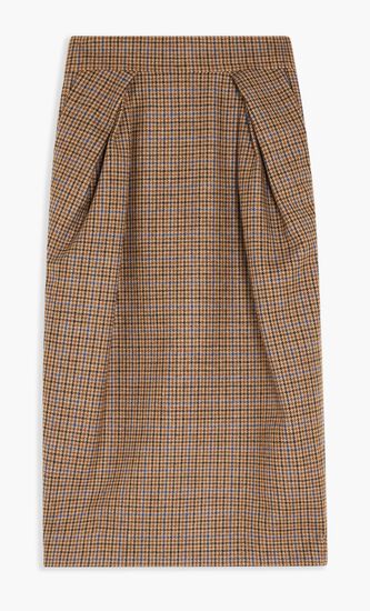 AVP WOOL CAMEL MIDI SKIRT