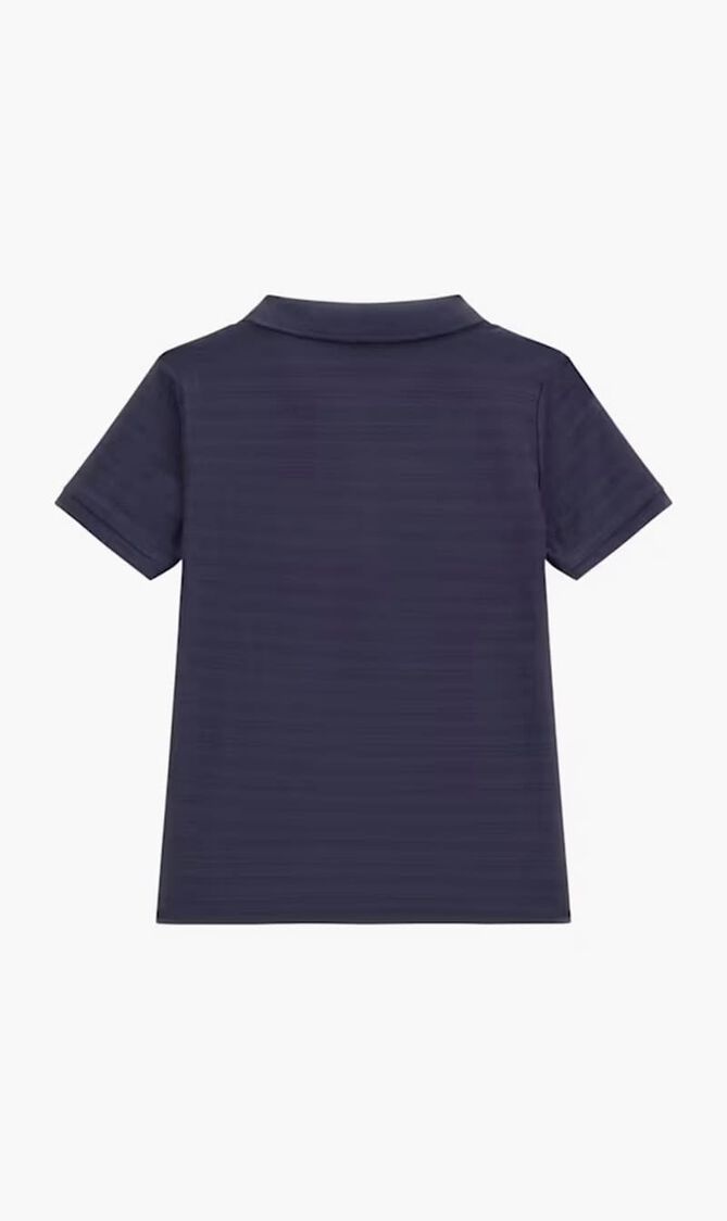 Jacquard Short-Sleeve Polo Shirt