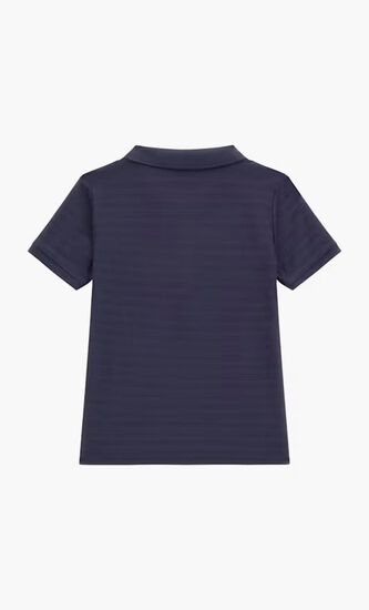 Jacquard Short-Sleeve Polo Shirt