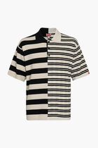 Striped Oversized Polo T-shirt