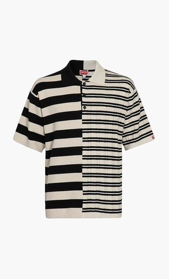 Striped Oversized Polo T-shirt