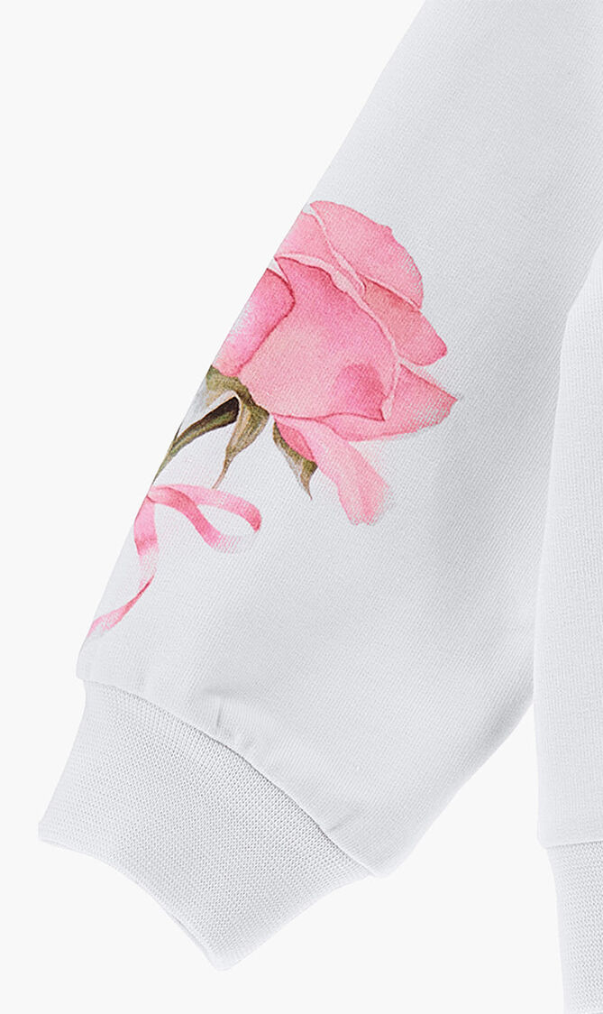 Open Hoodie with Roses