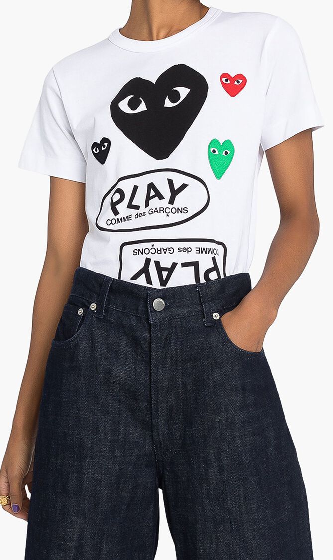 PLAY Multi Logo Print T-shirt
