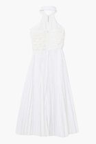Pleated Sleeveless Polo Dress