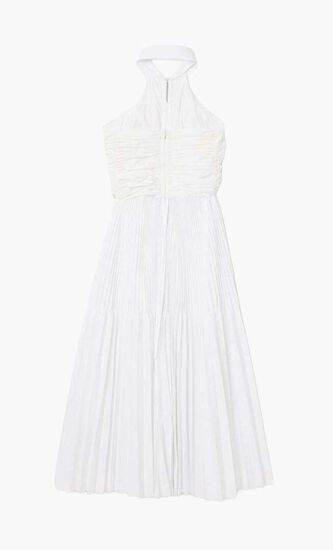 Pleated Sleeveless Polo Dress