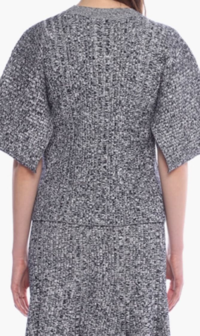 Ribbed short sleeve top