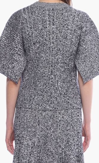 Ribbed short sleeve top