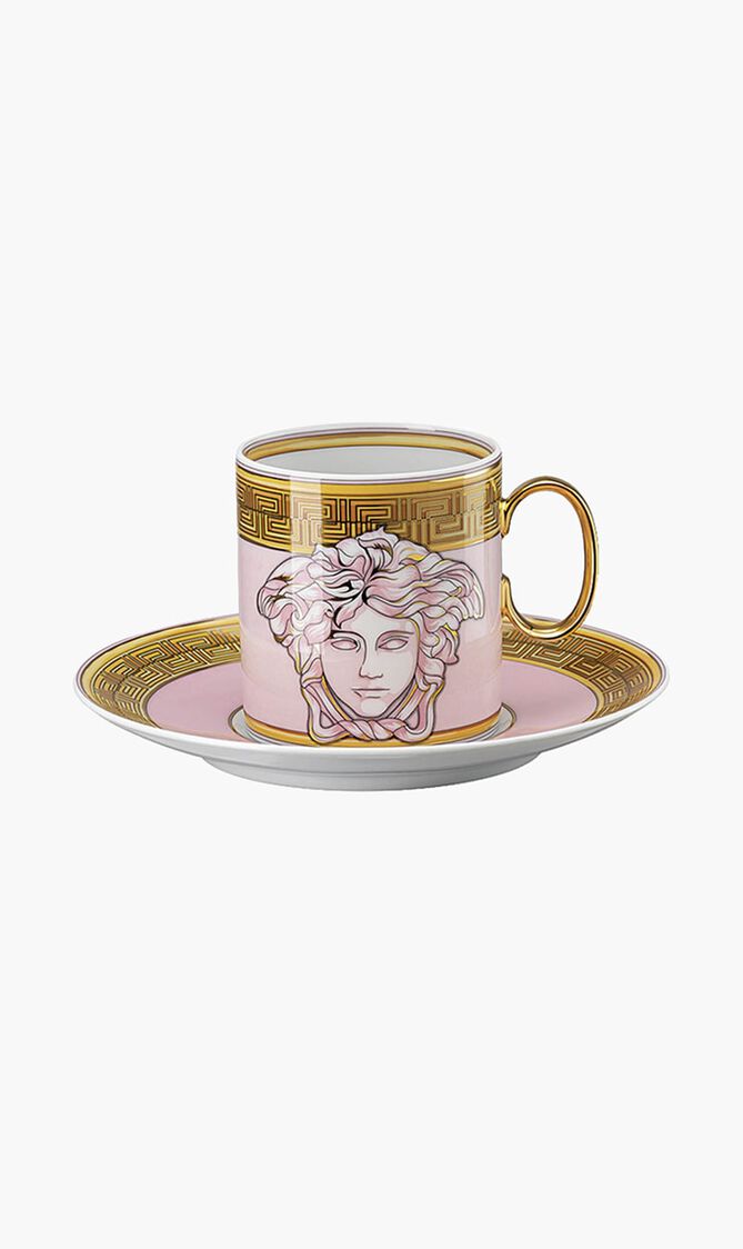 Pink Coin Cup & Saucer
