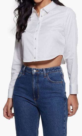 LS SAMI CROPPED BUTTON UP