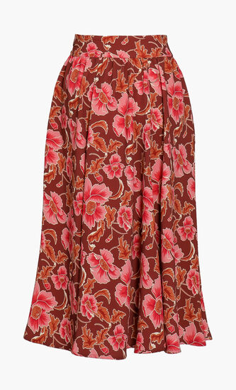 Floral Printed Midi Skirt