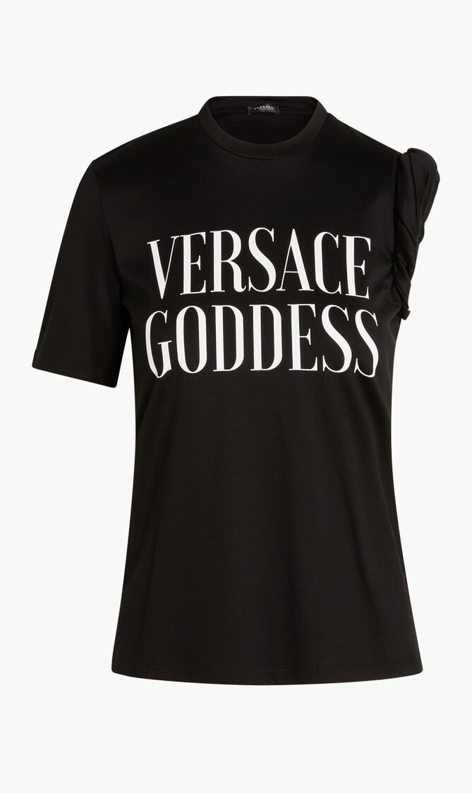 TSHIRT RN ASYM SLV FITTED JERSEY VERSACE GODDESS