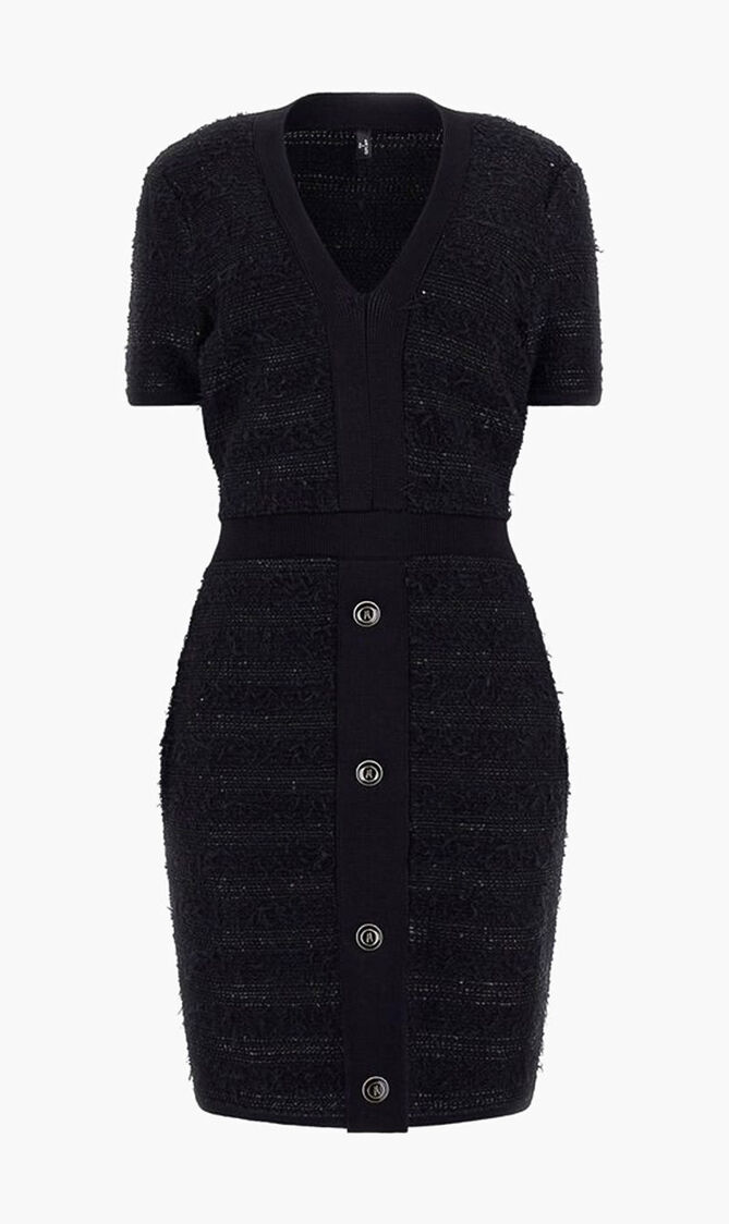 Marciano Boucle Mini Sweater Dress