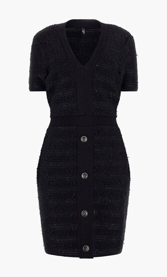 Marciano Boucle Mini Sweater Dress