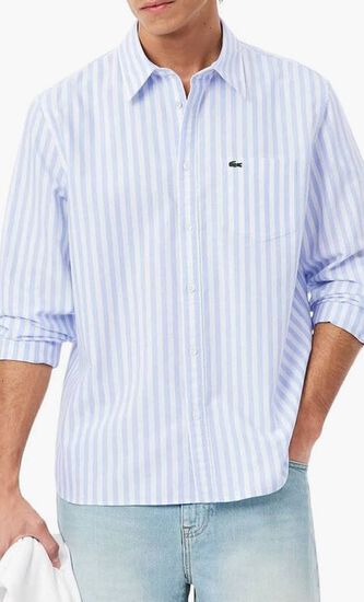 Regular Fit Striped Oxford Cotton Shirt