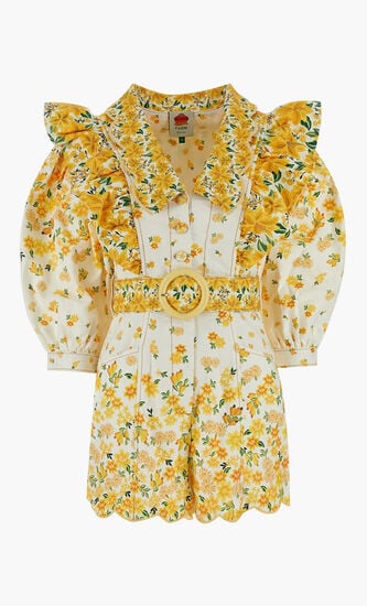 Printed Denim Azalba Jumpsuit