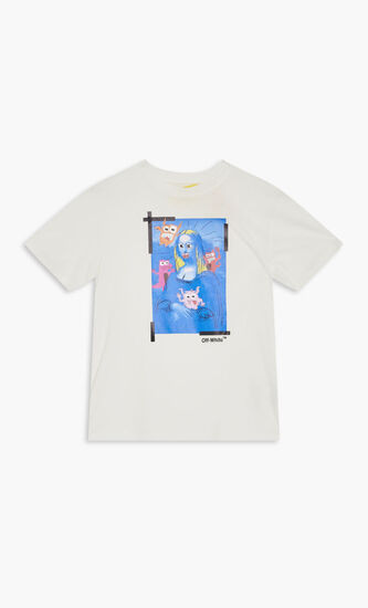 MONSTERLISA TEE S/S WHITE BLUE