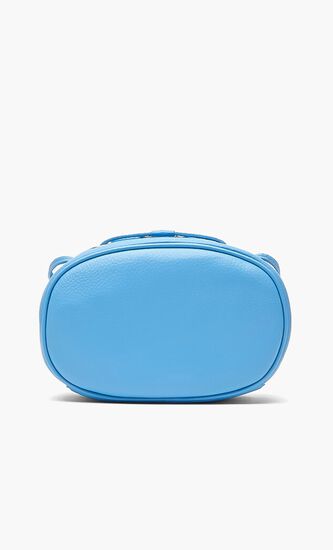 Small Oval Grained Leather Camera Bag