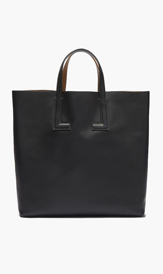 Two tone Leather Double Tote