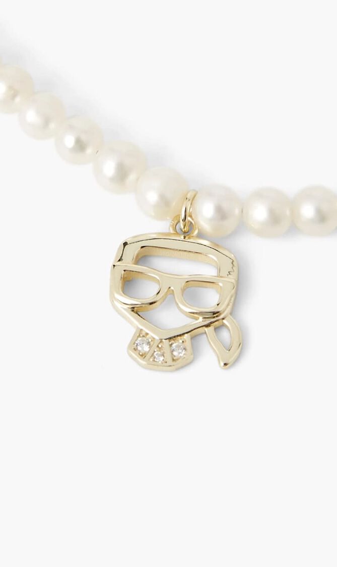 K/IKONIK PEARLS KARL NECKLACE