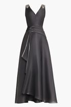 Bead Embellished Iridescent Organza Gown