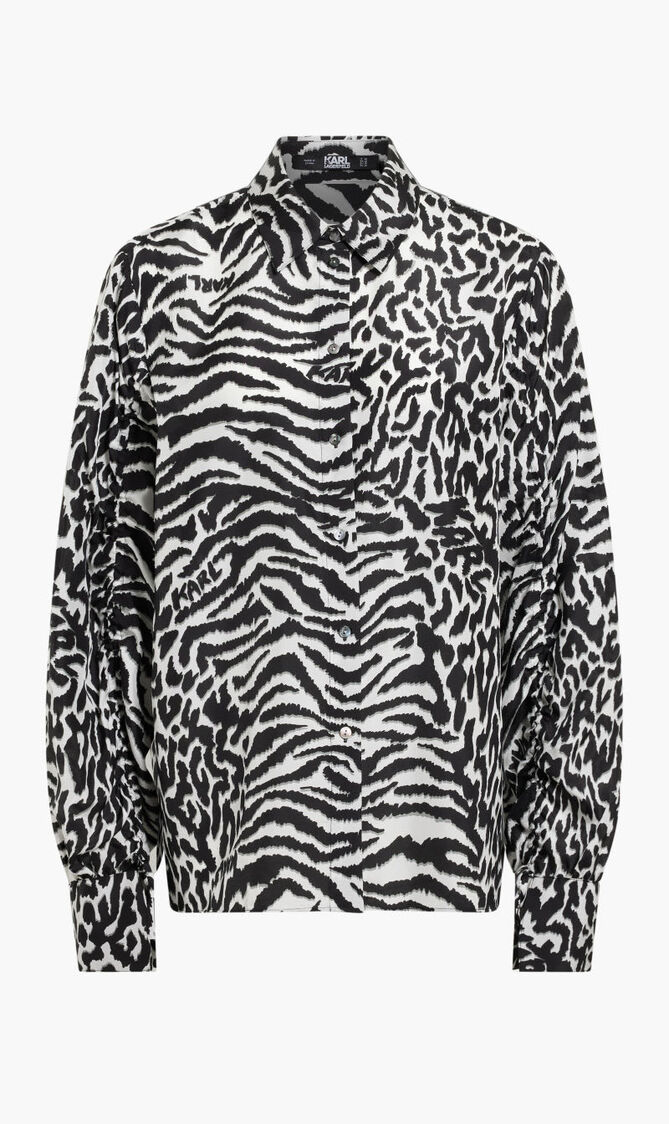 ANIMAL PRINT SILK SHIRT