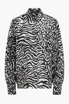 ANIMAL PRINT SILK SHIRT
