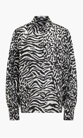 ANIMAL PRINT SILK SHIRT