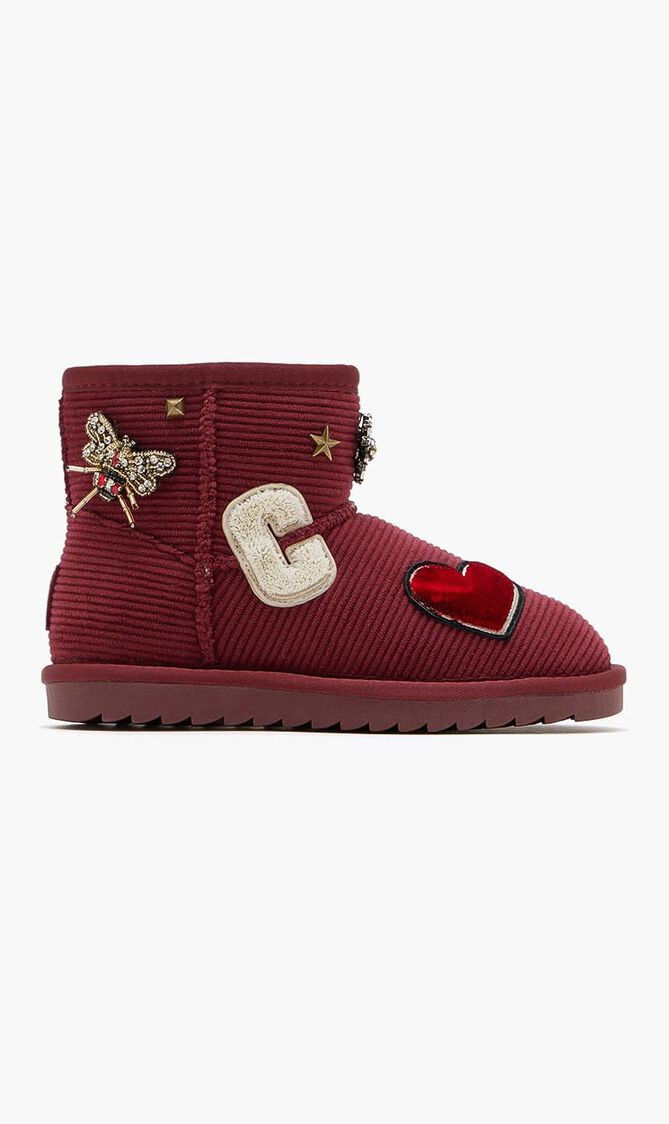 BOOT VELVET AND PATCHES
