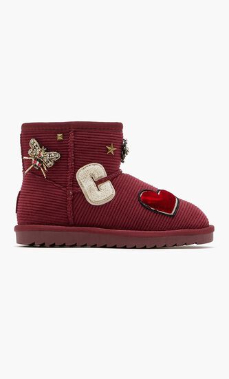 BOOT VELVET AND PATCHES