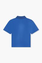 Logo Print Pique Weave Polo Shirt