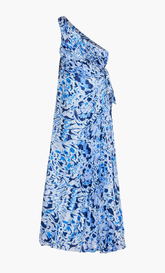 SLEEVELESS SATIN LONG DRESS