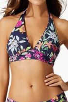 SUMMER FLORAL REV HALTER TOP