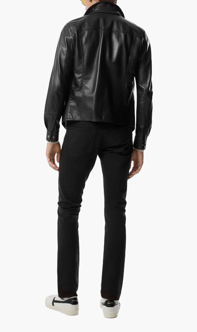 Button up Leather Jacket