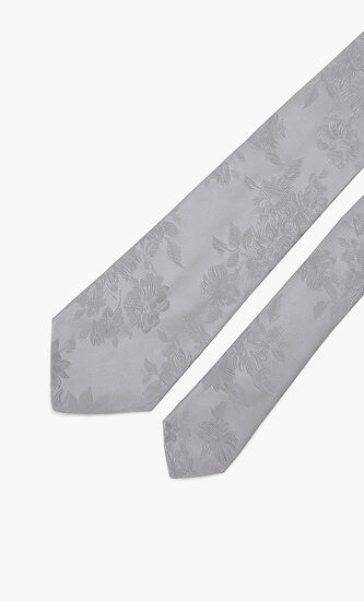Floral Print Silk Tie