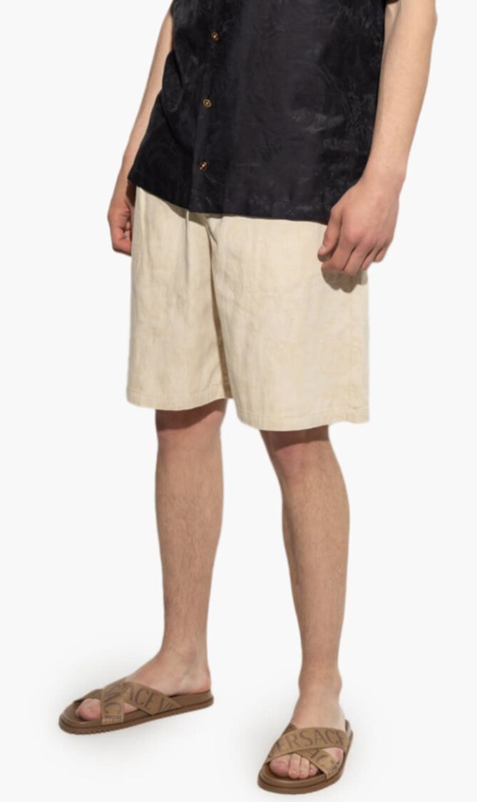 Barocco Jacquard Denim Shorts