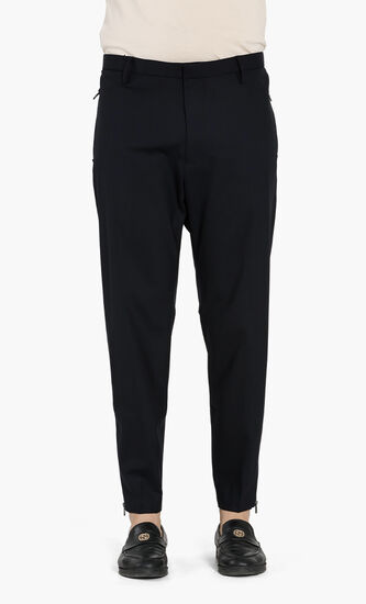 Zipped Wool Trouser