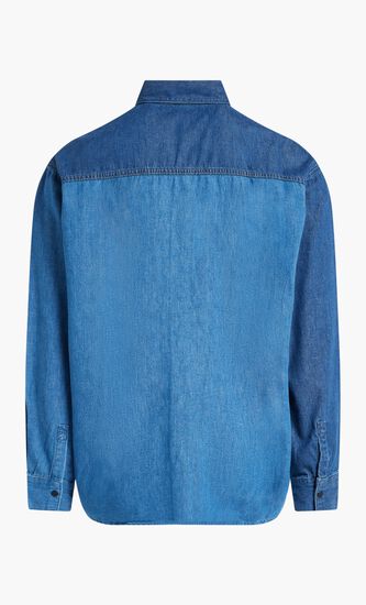 Colorblock Denim Shirt