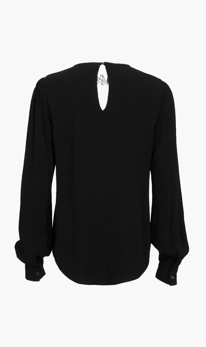 Long Puff Sleeve Blouse