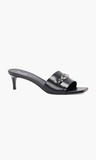 Rebecca Leather Kitten Heel Sandal