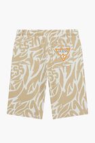 All over Logo Print Regular Fit Shorts