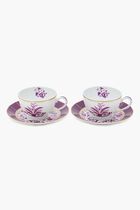Tea Cup & Saucer Pink Set Of 2